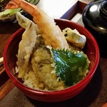 白州手打ち蕎麦 くぼ田 - ミニ天丼UP