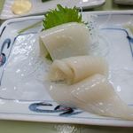 鯉とうなぎのまるます家 - イカのお刺身（￥500）