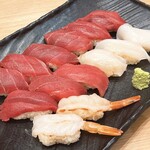広島オスシマチ - ミナミマグロ赤身＆赤いか＆赤海老❤️