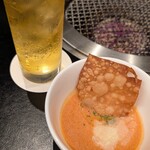 荒武 - 季節のスープも毎回大好きです。今回のもべらぼーに美味しかった✨️