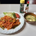 喫茶風々 - 料理写真:「ナポリタン」@750  みそ汁付きが嬉しい！