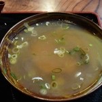秘伝越前流手うちそば 池田のそば すいこう - 蕎麦湯を入れたつゆ