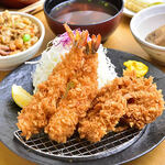 とんかつ 玉藤 - 料理写真:ランチ 海老2,鶏2定食