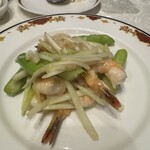 筑紫樓 - 黄ニラと海老の塩炒め
