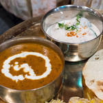 ネパール&インド料理 Manakamana - セットの豆カレーとヨーグルトサラダ