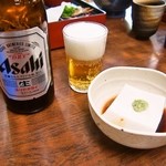 南海食堂 - ビール＆胡麻豆腐