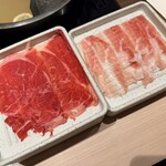 ゆず庵 - 料理写真:『熟成牛しゃぶしゃぶ』『厳選豚バラ』♫