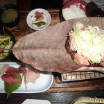 百小屋 - 朴葉ステーキセット