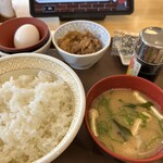すき家 - 料理写真:朝定食480円(ご飯大盛り)