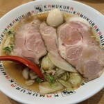 どうとんぼり神座 - 小チャーシュー煮玉子ラーメン1190円