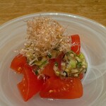 トマトのお浸し　山形出汁