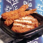 松屋 - 料理写真:超厚切りリブロースかつ&海老フライ2尾