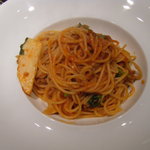 リストランテ ダ トシユキ - カスペと竹の子と花わさびのトマトソーススパゲティーニ