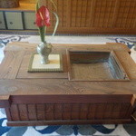 御宿 竹林亭 - 帳場前の囲炉裏