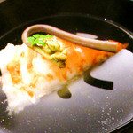 日本料理 晴山 - 車海老と帆立の真薯