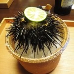 しのはら - 青森産雲丹の中に紹興酒漬けのシャコ