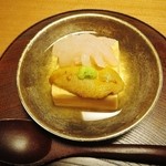 しのはら - 自家製卵豆腐　黒雲丹と白エビのせ