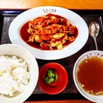 きむら食堂 - 海老玉甘酢あん定食