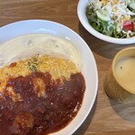 オムパス - 料理写真:2色オムライスAセット890円税込！