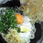 手打うどん くうかい - しょうゆうどん390円+生玉子黄身のみﾄｯﾋﾟﾝｸﾞ 最近コレにハマッてる♡