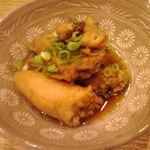 やき鳥三太郎 - お通し(２０１５年５月１日撮影)