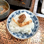 福寿苑 - いかの塩から　オンザライス〜　　byまみこまみこ
