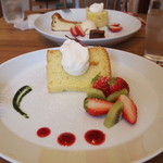 ブランケット - ケーキセットのシフォンケーキ