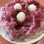 若不老園 - ぶどう氷に白玉のせ(500円＋100円)