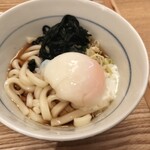 博多天麩羅 あげてんや - ミニ冷やしうどんとトッピングの温たま