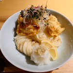 太閤うどん - とり天ぶっかけうどん(冷)