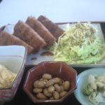 三ツ沢公園第1レストハウス  - ハムカツ定食