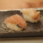 鮨処 みや - 甘エビ、バイ貝