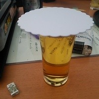 京料理 竹島 ICHIGO - 虫混入防止の蓋代わりのコースター(笑)