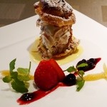 Cucina Italiana 東洞 - 本日のドルチェ　セミフレッドシュー生地サンド