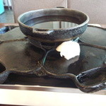 義経鍋(+100円)で焼肉ができます