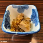 いかり - 鰹の端材と玉葱の煮物の小鉢
