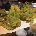 越後一会 十郎 - 山菜の天ぷら