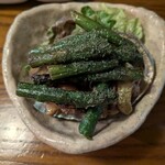 石橋スタンドゐの一 - アワビとアスパラのバター醤油焼き980円