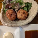 石橋スタンドゐの一 - 鯛の揚げ団子480円