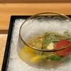 日本料理こまつ - 蓴菜 トマト 花オクラ