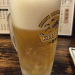 味処膳き屋 - 生ビールはキリン一番搾り。