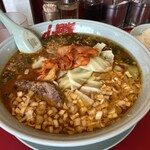 ラーメン 山岡家 - 料理写真:旨辛スタミナラーメン半ライスセット中盛 ¥1270