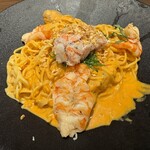鎌倉パスタ - 料理写真:紅ズワイガニとブラックタイガーの冷製海老クリームソース