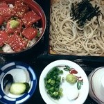 Yutouan - ざるそば＋鉄火丼(小)セット