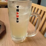 炭火と串焼きと肴 原価酒場 イロ鶏ドリ - シークワーサーサワー