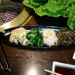 焼肉居酒家 韓の台所 - サンチュと漬物
