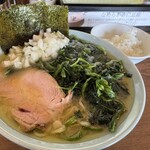 横濱家系らーめん 元喜家 - 料理写真:しお豚骨らーめん＋ほうれん草増量＋小ライス　1,190円
