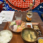 よしよし食堂 - 刺身定食1600円