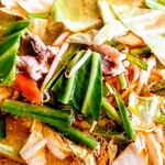 ドライブイン笠松 - 味噌ラーメン (野菜・ニンニク入り)