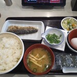 すき家 - 料理写真:さば納豆定食 730円 定食ご飯大盛 50円